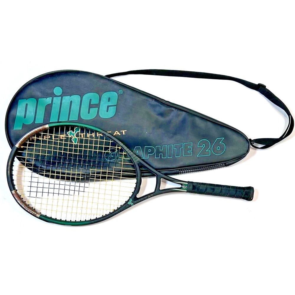 Prince Graphite 26 Midplus Triple Threat All Original Tennis Racquet &‎ Case VG